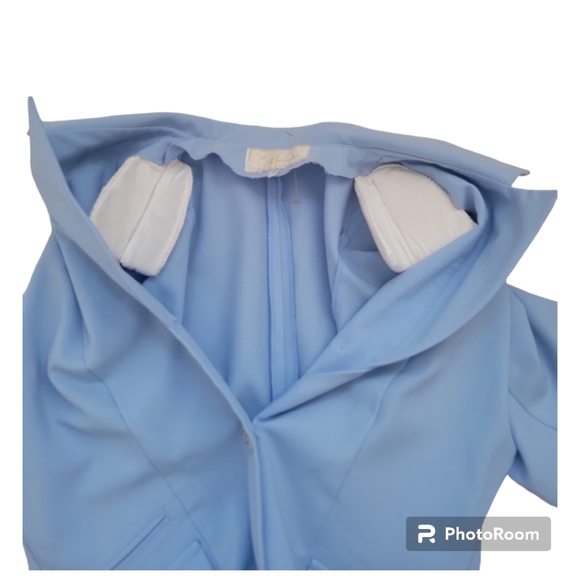 Vintage Blue mini 60's style jacket blazer dress Sise XS - Picture 10 of 11